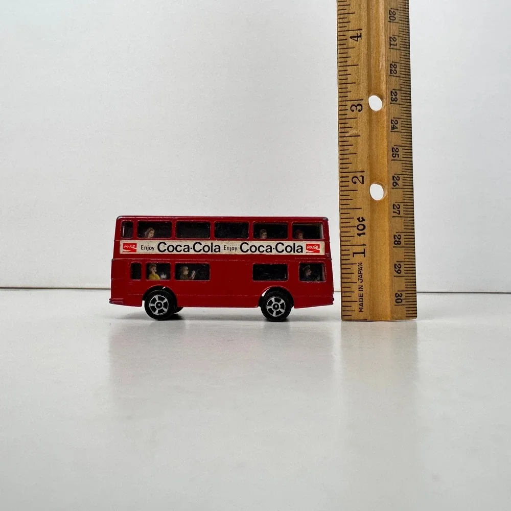 Vtg Coca Cola Coke Soda Mini Red Double Decker Corgi Juniors Toy Bus Die Cast